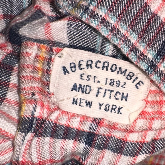 Abercrombie & Fitch plaid button up top y2k soft casual comfy plaid - Picture 4 of 5